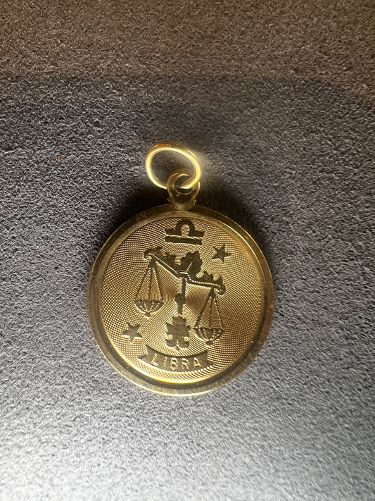 Vintage Libra 14k Charm
