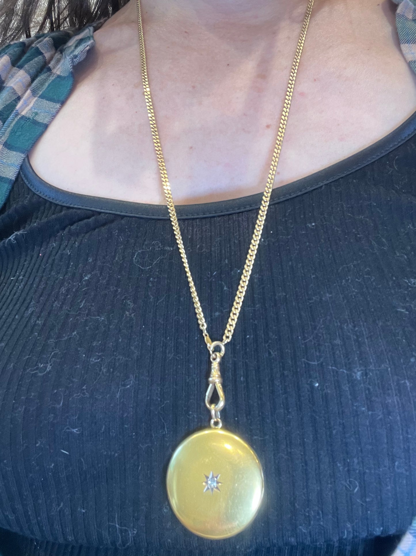 Vintage 14k Curb Chain with Dog Clip