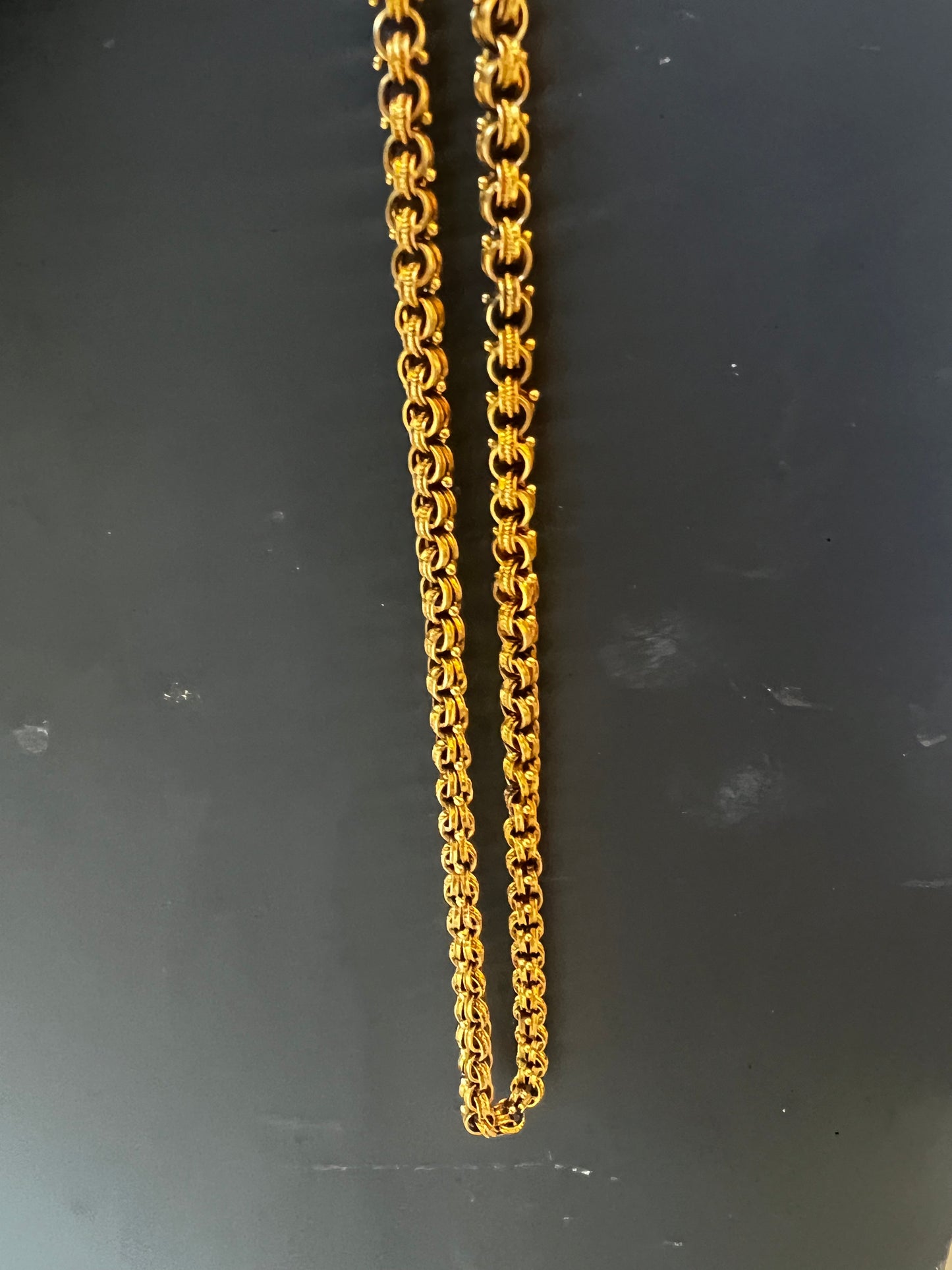 Antique 14k Fancy Link Chain