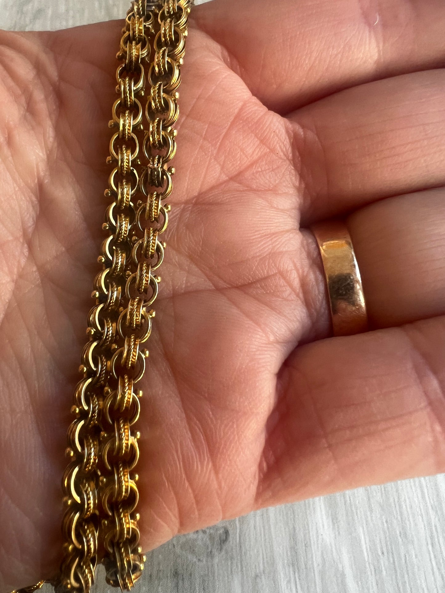 Antique 14k Fancy Link Chain
