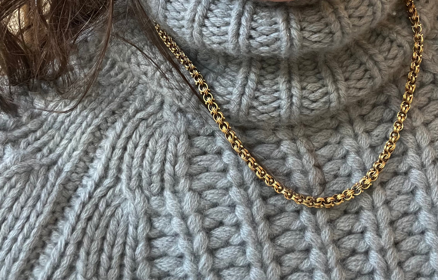 Antique 14k Fancy Link Chain