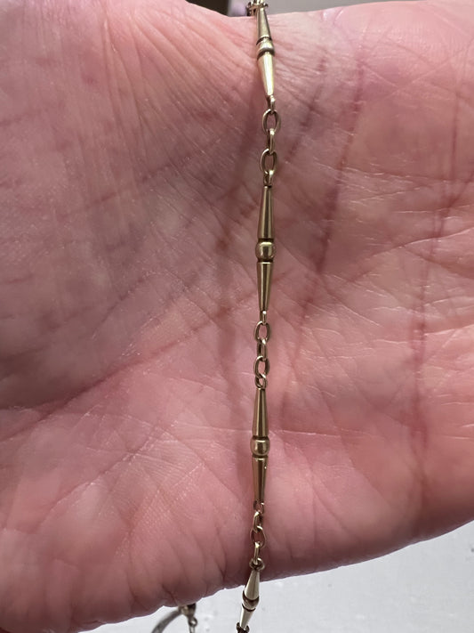 14K Antique Dash-Dot Watch Necklace