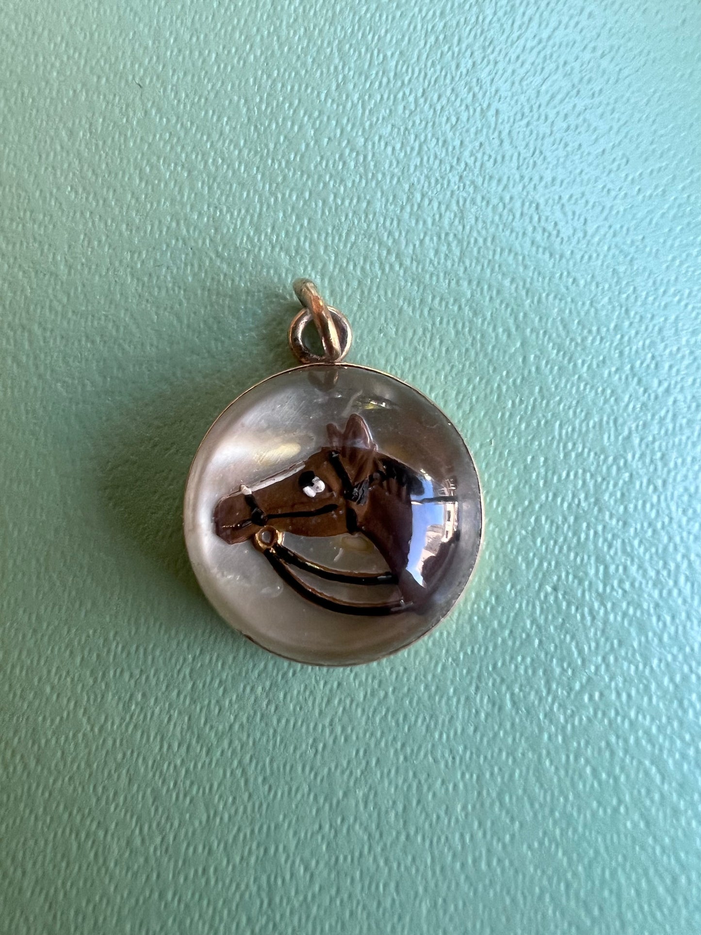 Antique Essex Crystal Horse Charm
