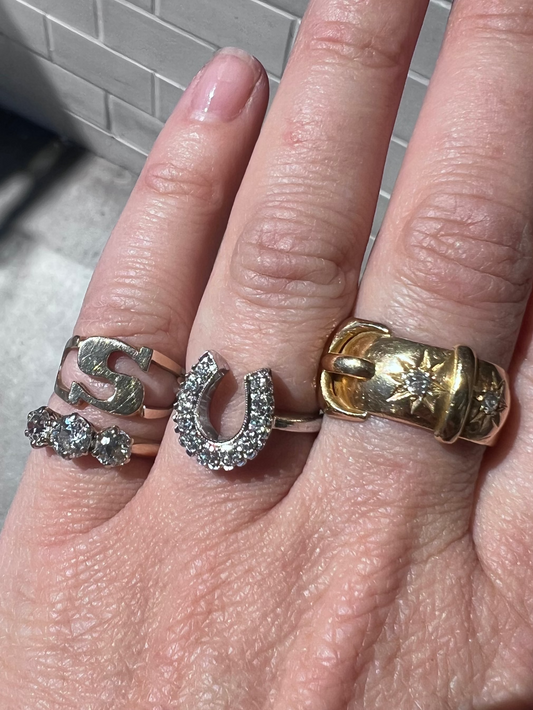 Vintage Diamond Horseshoe Ring