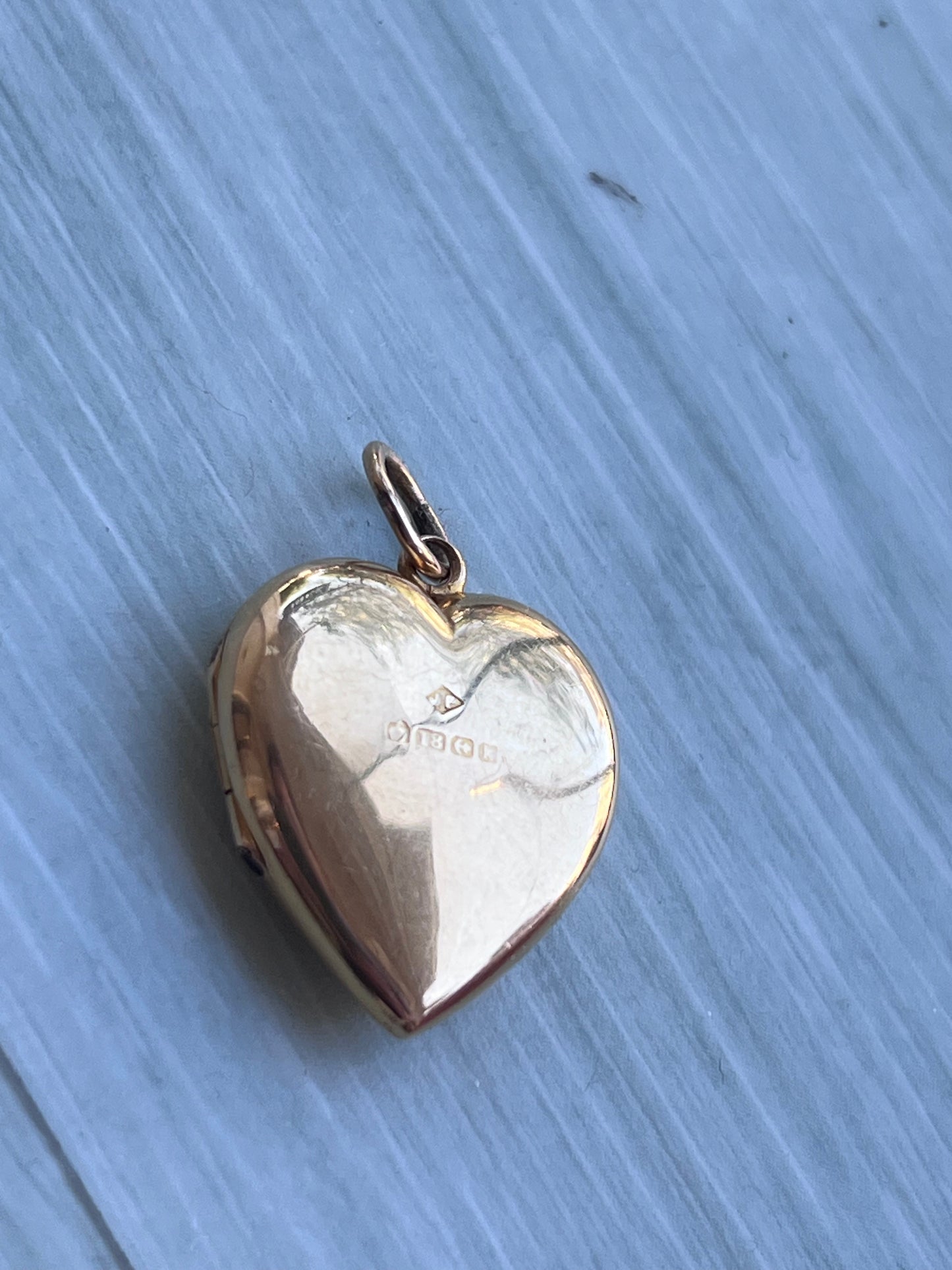 Victorian 18k Star-Set Diamond Heart Locket Pendant