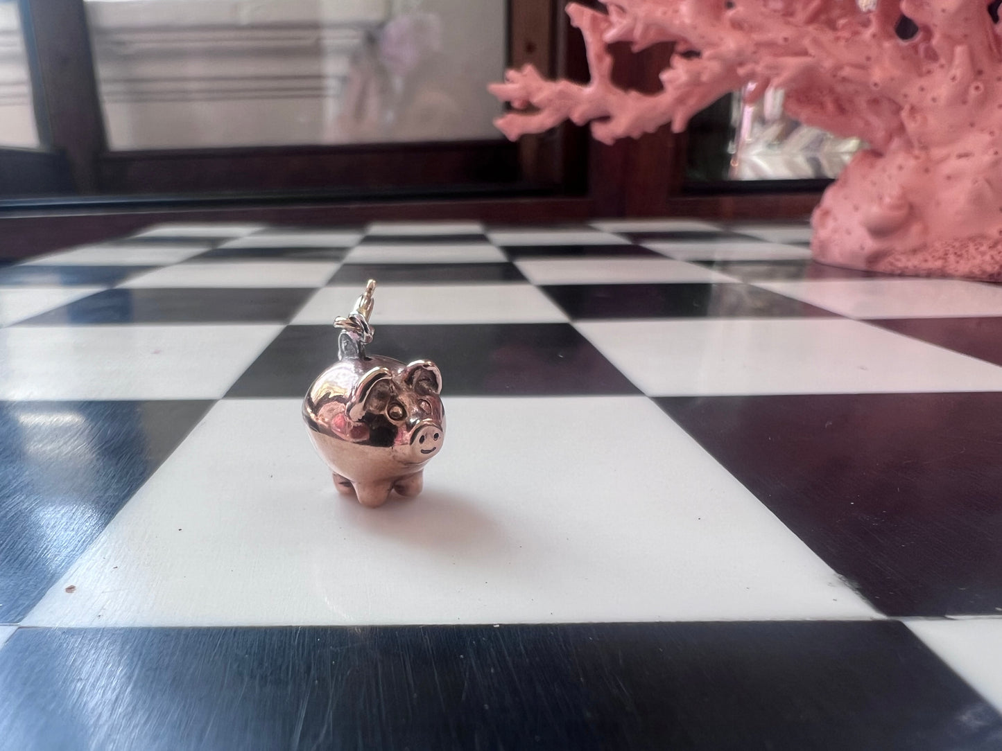 Vintage 14k Puffy Piggy Bank Charm