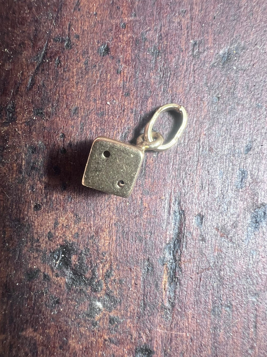 Vintage 14K Gold Dice Charm
