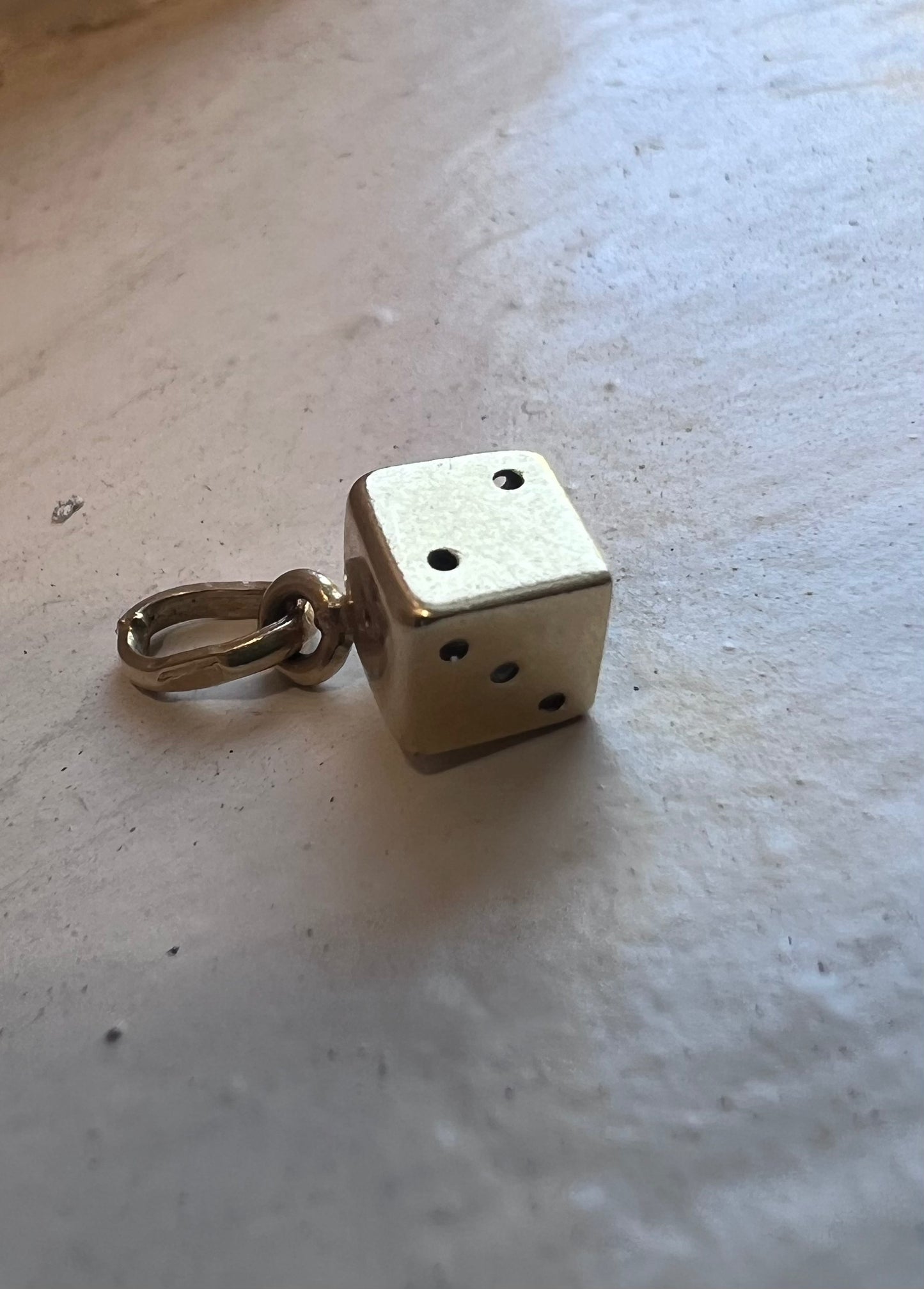 Vintage 14K Gold Dice Charm