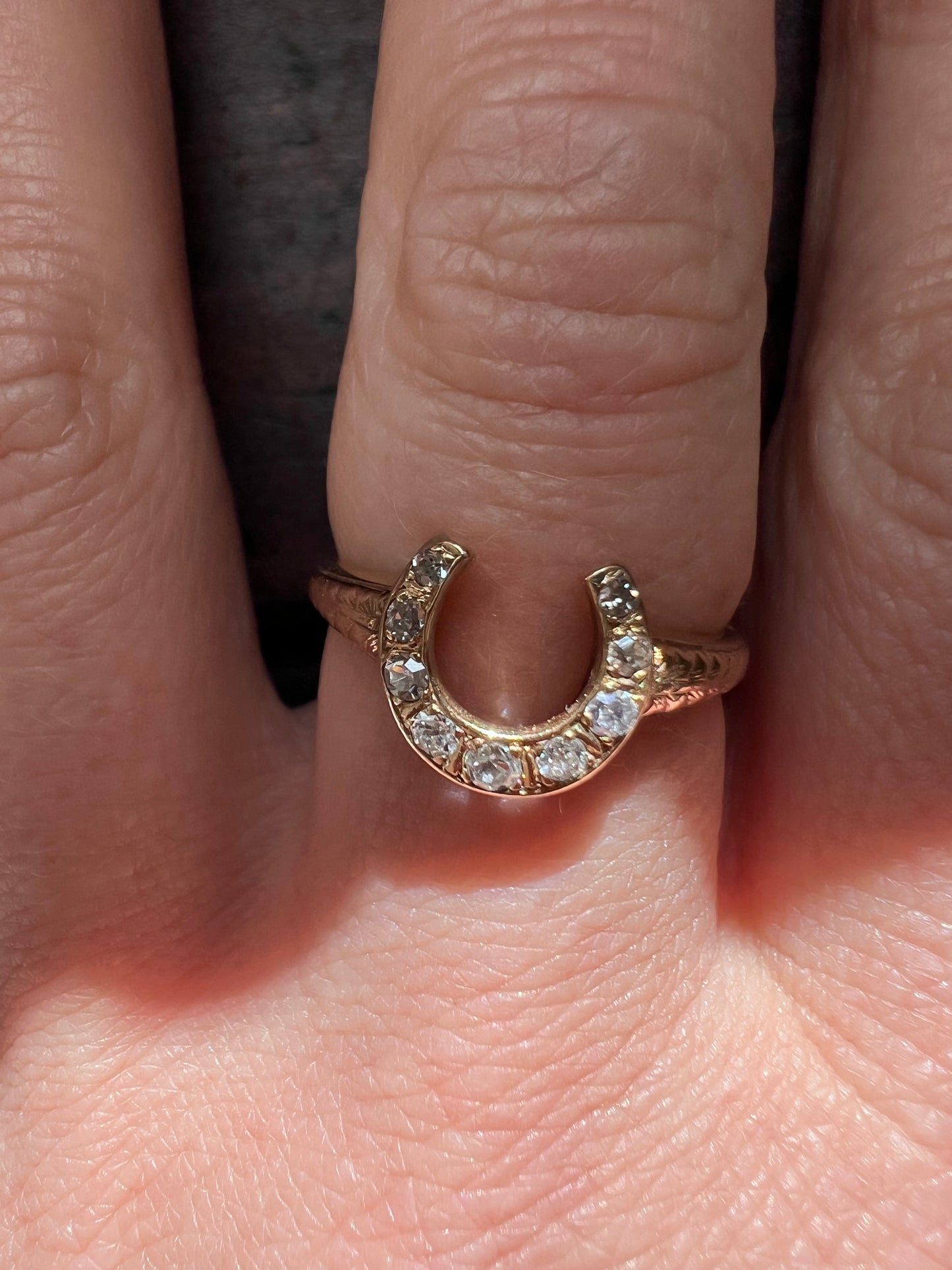 Antique Diamond Horseshoe Ring