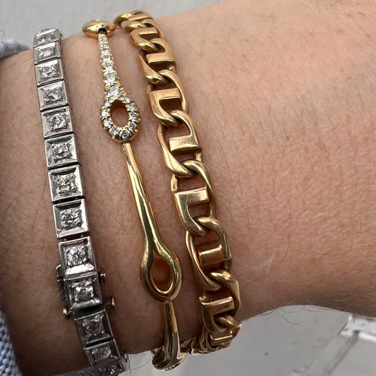 14K Flat Mariner Link Bracelet