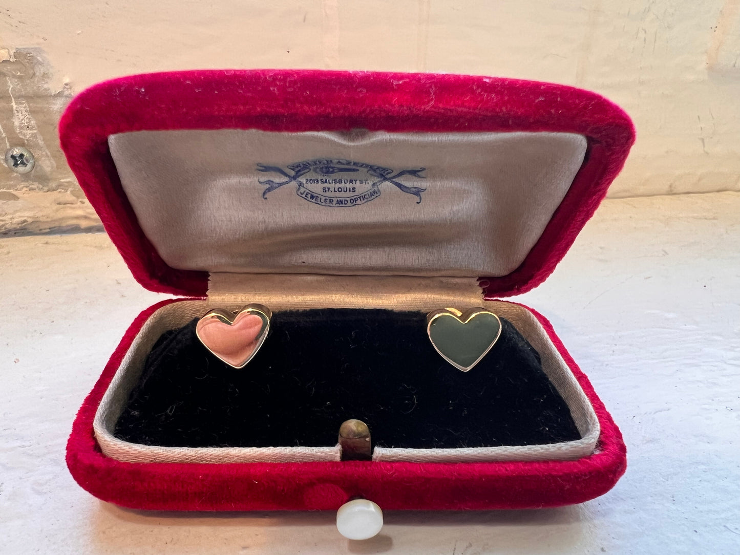 Vintage 14K Solid Gold Heart Earrings