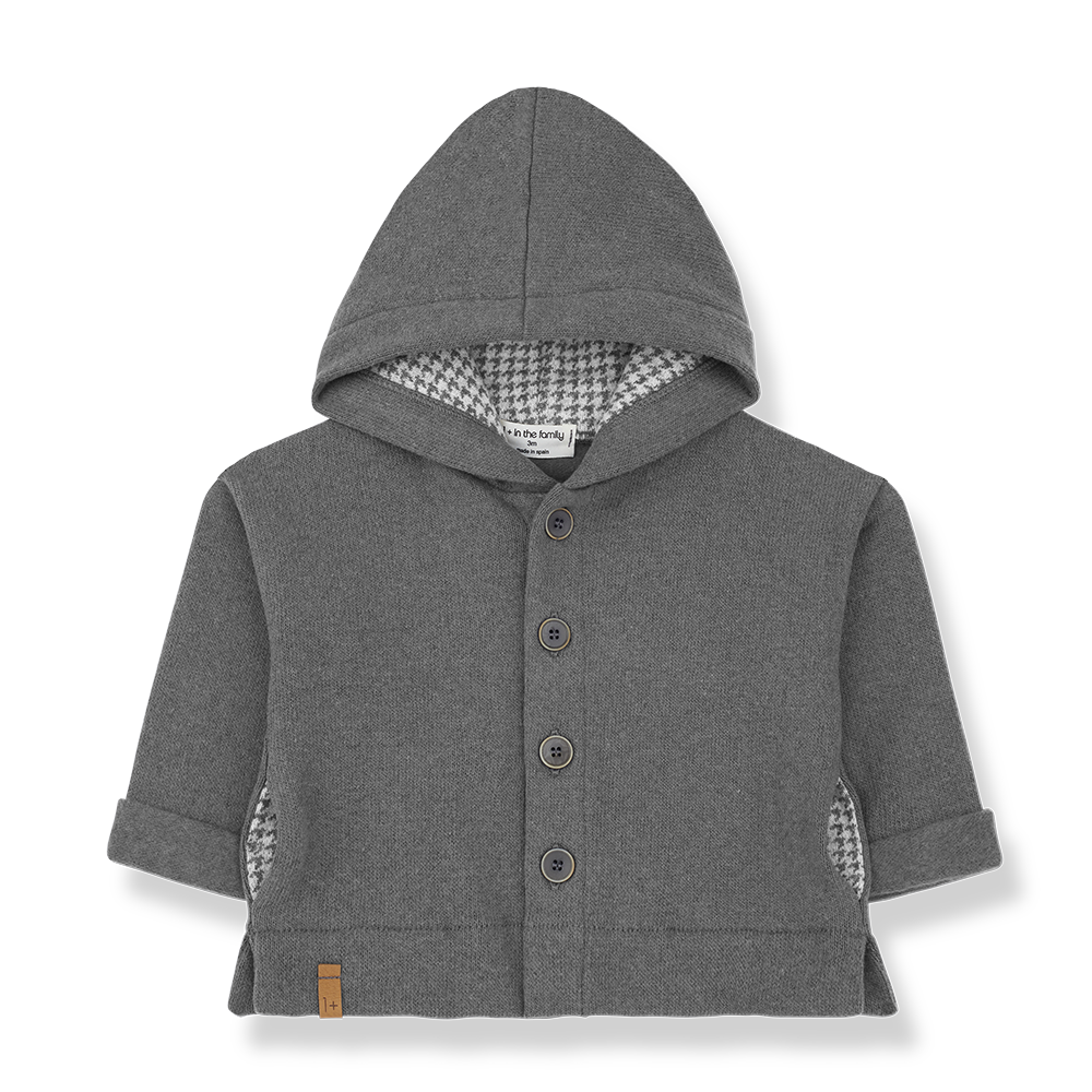 Gray Jacket w/ Houndstooth Lining - One More in the Family FW24