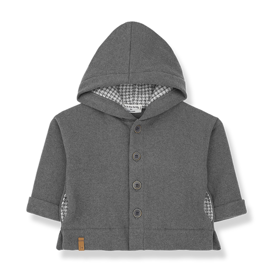 Gray Jacket w/ Houndstooth Lining - One More in the Family FW24