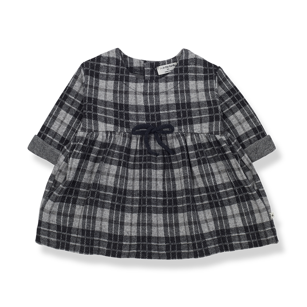 Anthracite Plaid Dress - One More in the Family FW24