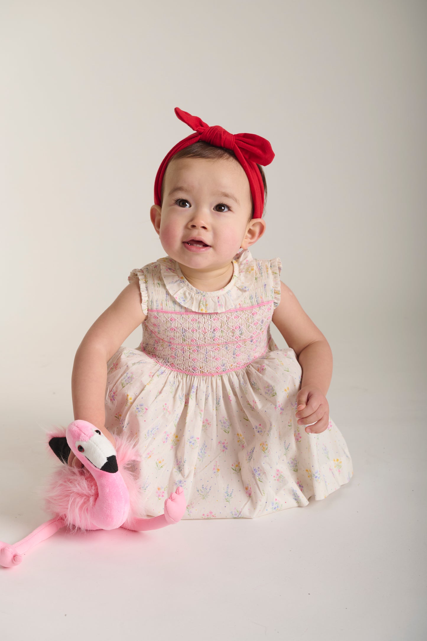 Kailani Smocked Floral Sprigs Dress - Question Everything Sp26
