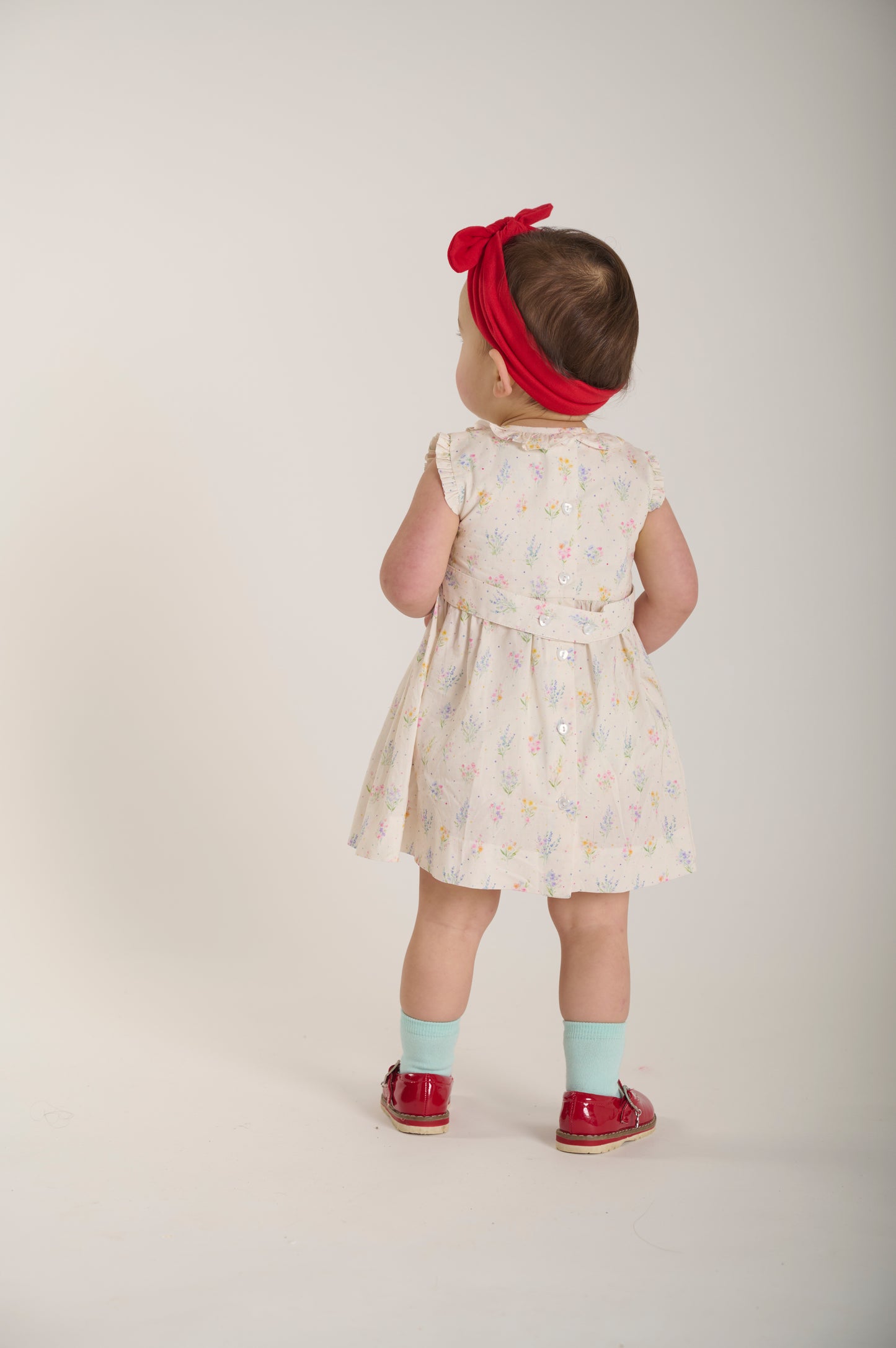 Kailani Smocked Floral Sprigs Dress - Question Everything Sp26