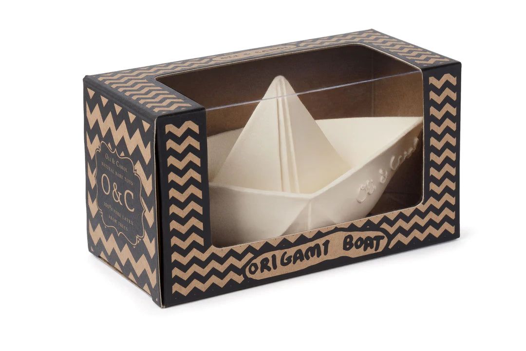 White Origami Boat - Oli & Carol