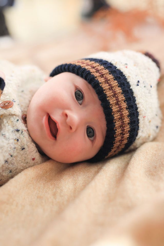 Axel Sherpa Melange Pom Beanie- One More in the Family FW25