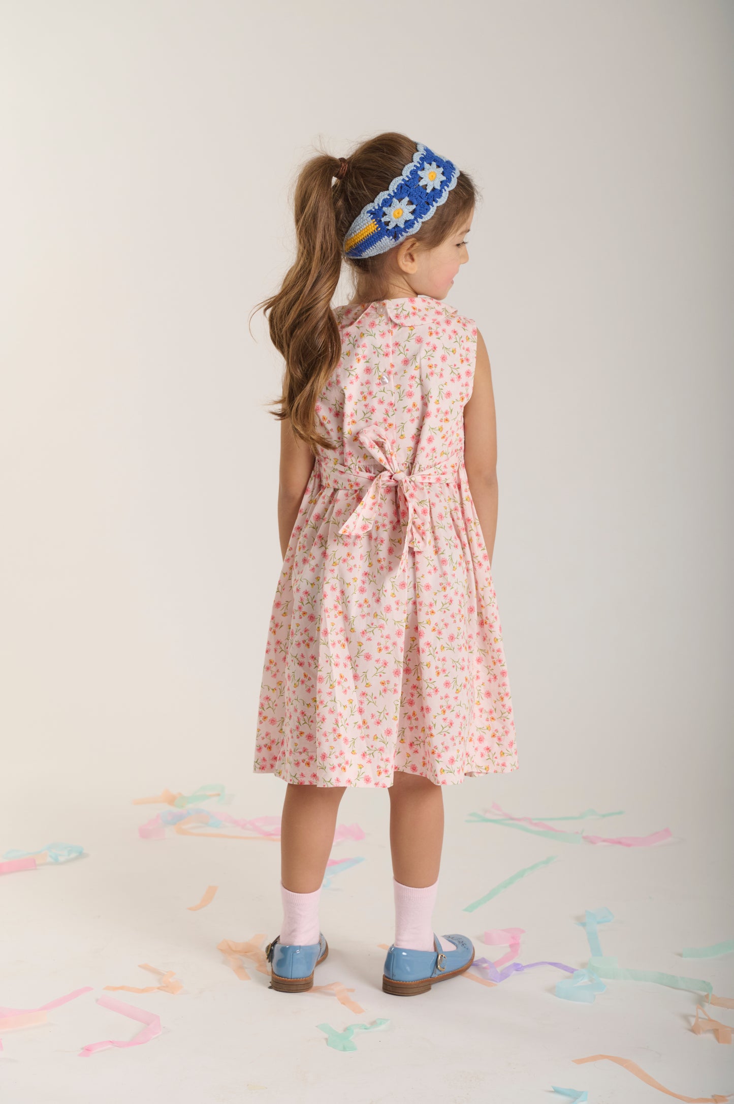 Lizzie Pink & Yellow Daisy Smocked Dress - Question Everything SP26
