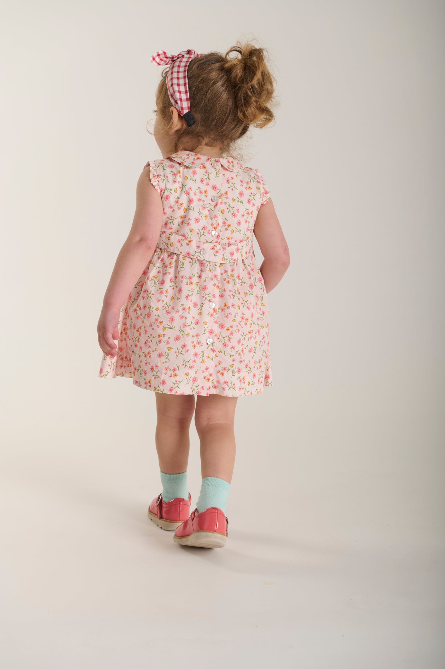 Lottie Pink & Yellow Daisy Smocked  Dress - Question Everything Sp26