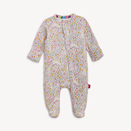 Bunny Blossom Ruffle Magnetic Footie - Magnetic Me SP26