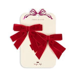 2pk Velvet Double Bow Hair Clip-Konges Slojd