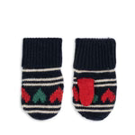 Belou Knit Heart Mittens -Konges Slojd