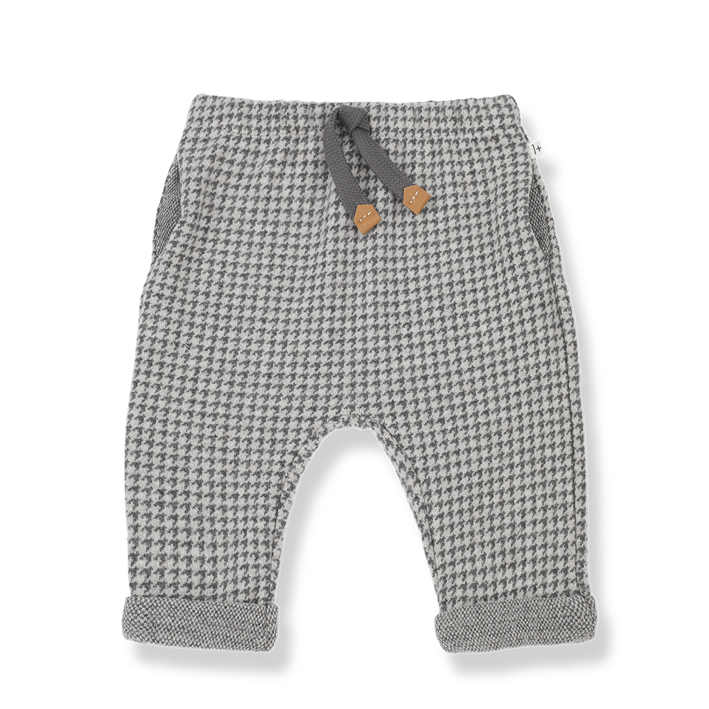 Gray Houndstooth Trousers - One More in the Family FW24