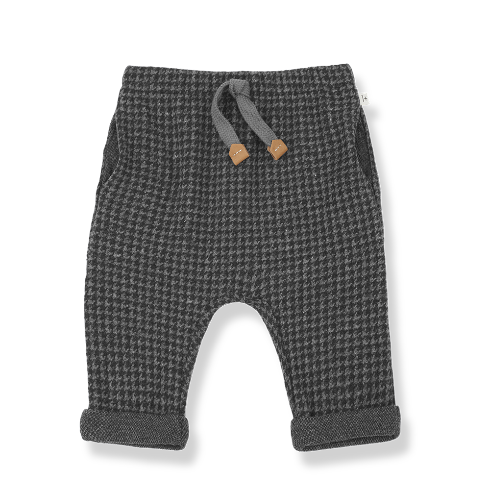 Dark Gray Houndstooth Pants - One More in the Family FW24