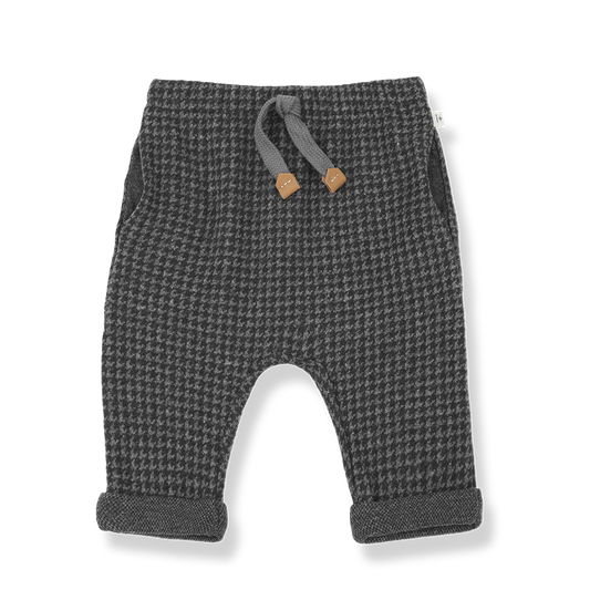 Dark Gray Houndstooth Pants - One More in the Family FW24