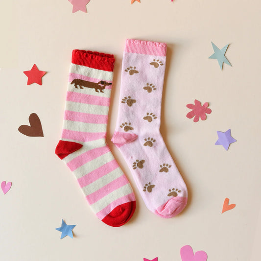 Sausage Dog 2-Pack Socks - Rockahula