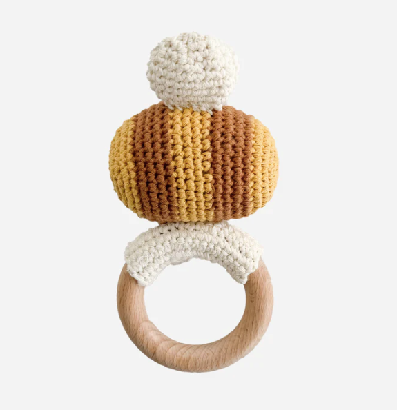 Bee Rattle Teether - Blueberry Hill