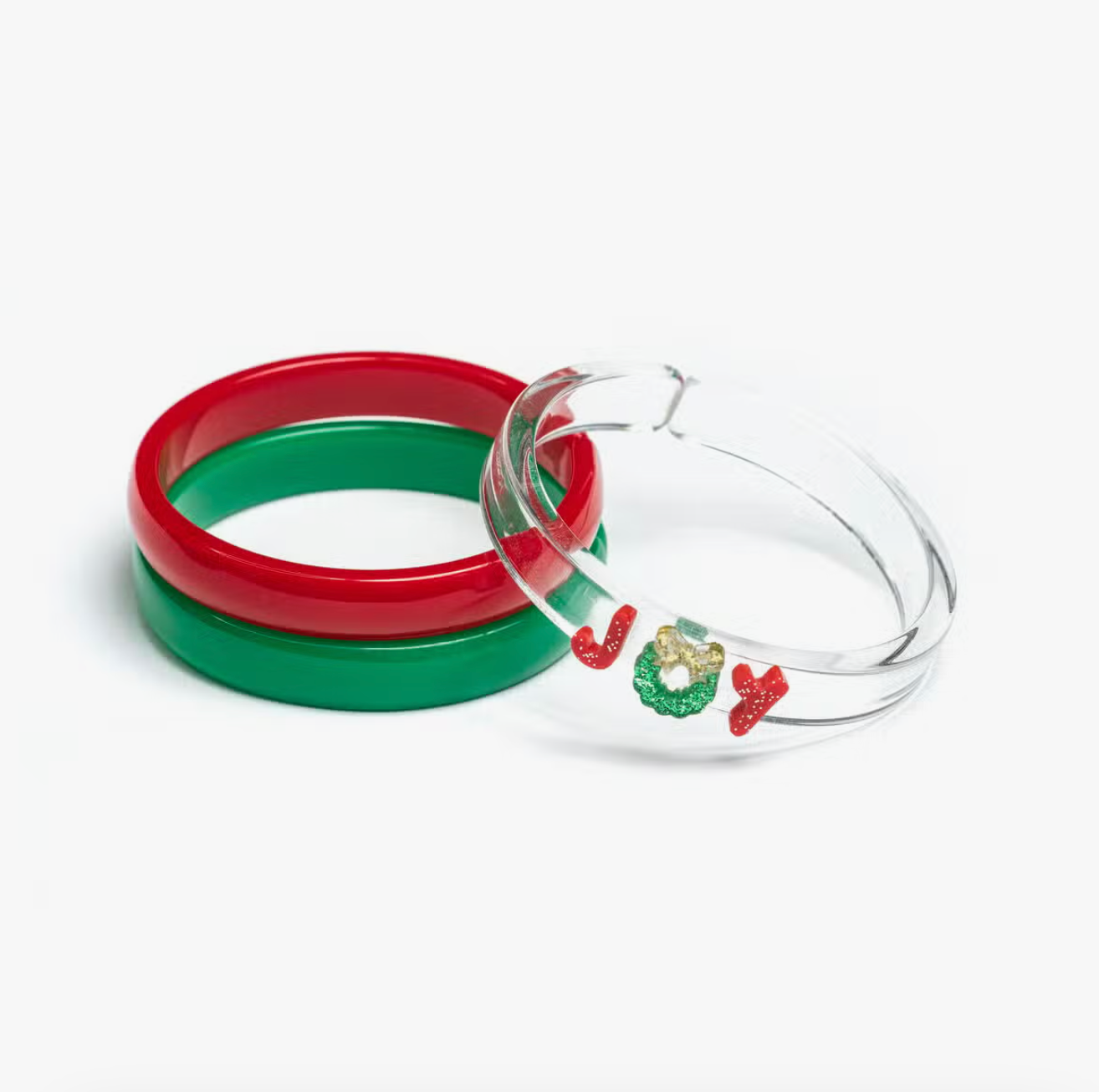 Joy Red+Green Bangles (Set of 3) - Lilies and Roses