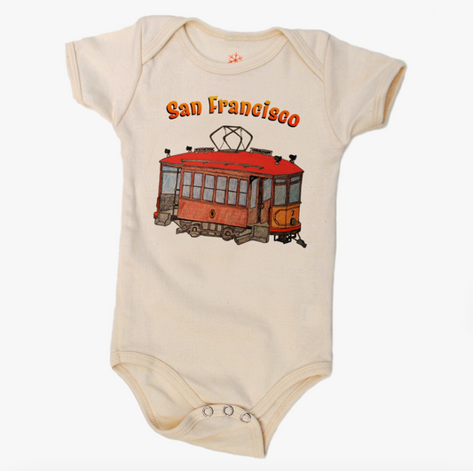 San Francisco Cable Car Onesie - Orangeheat