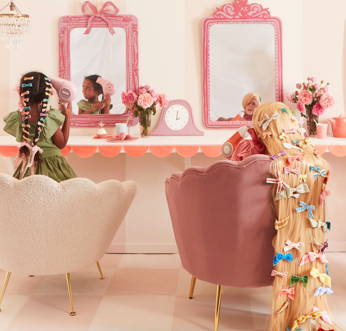 Glitter Bow Hair Clips - Meri Meri