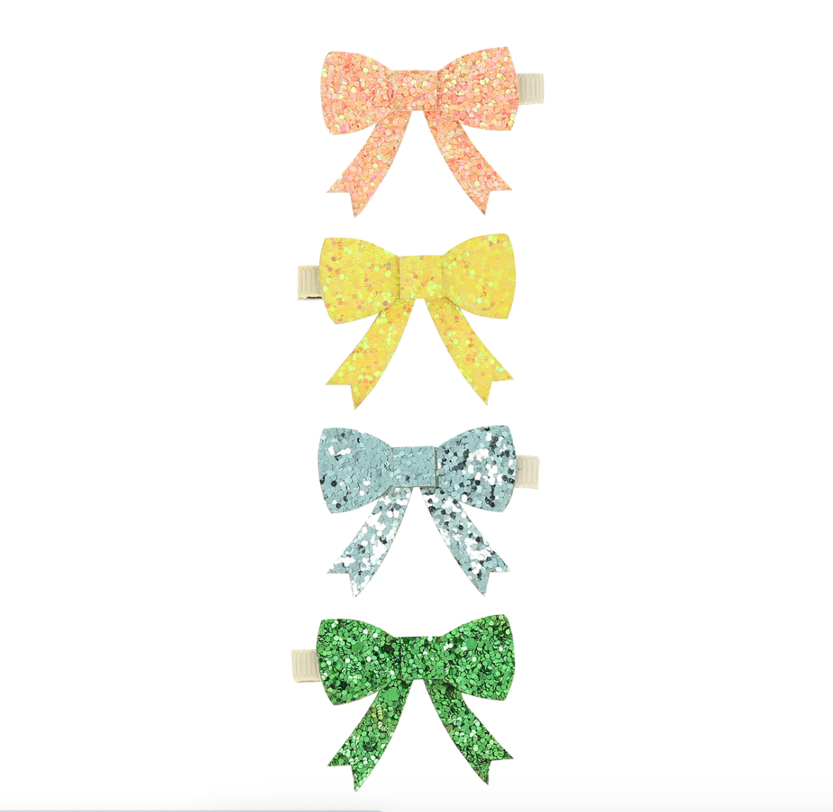 Glitter Bow Hair Clips - Meri Meri