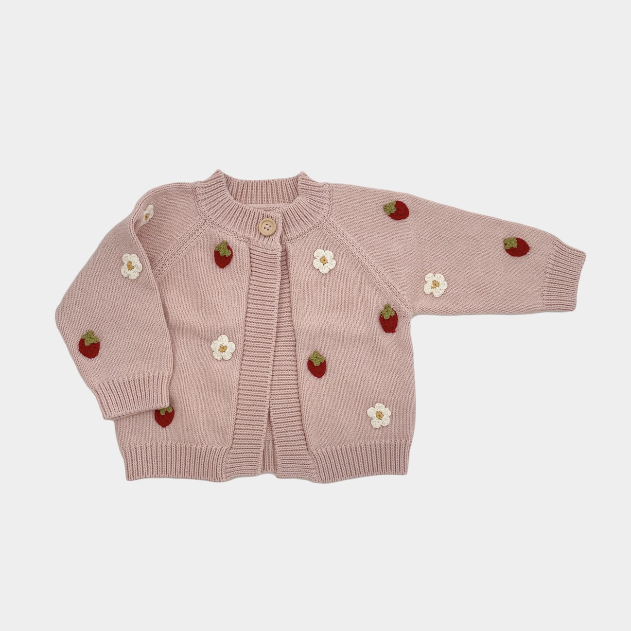 Strawberry Flower Cardigan - Blueberry Hill