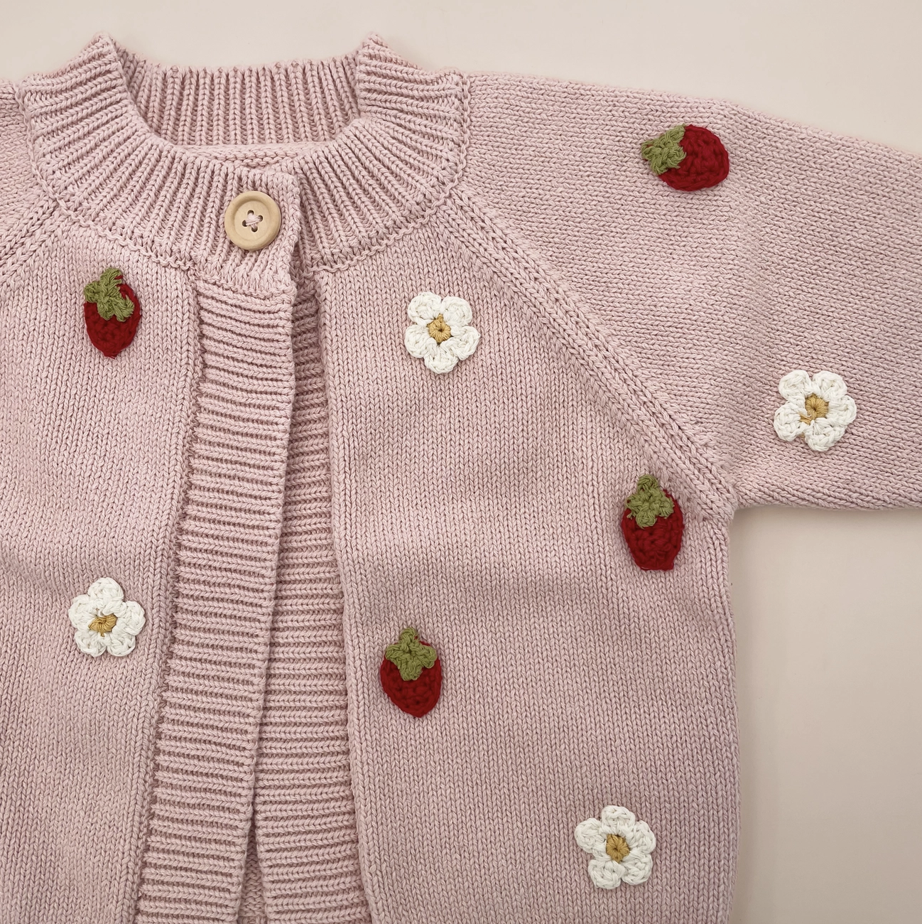 Strawberry Flower Cardigan - Blueberry Hill