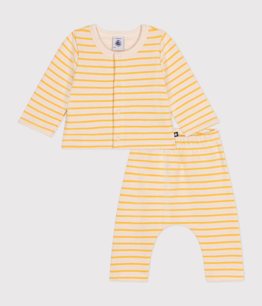 Yellow Striped 2-Piece Set - Petit Bateau FW24