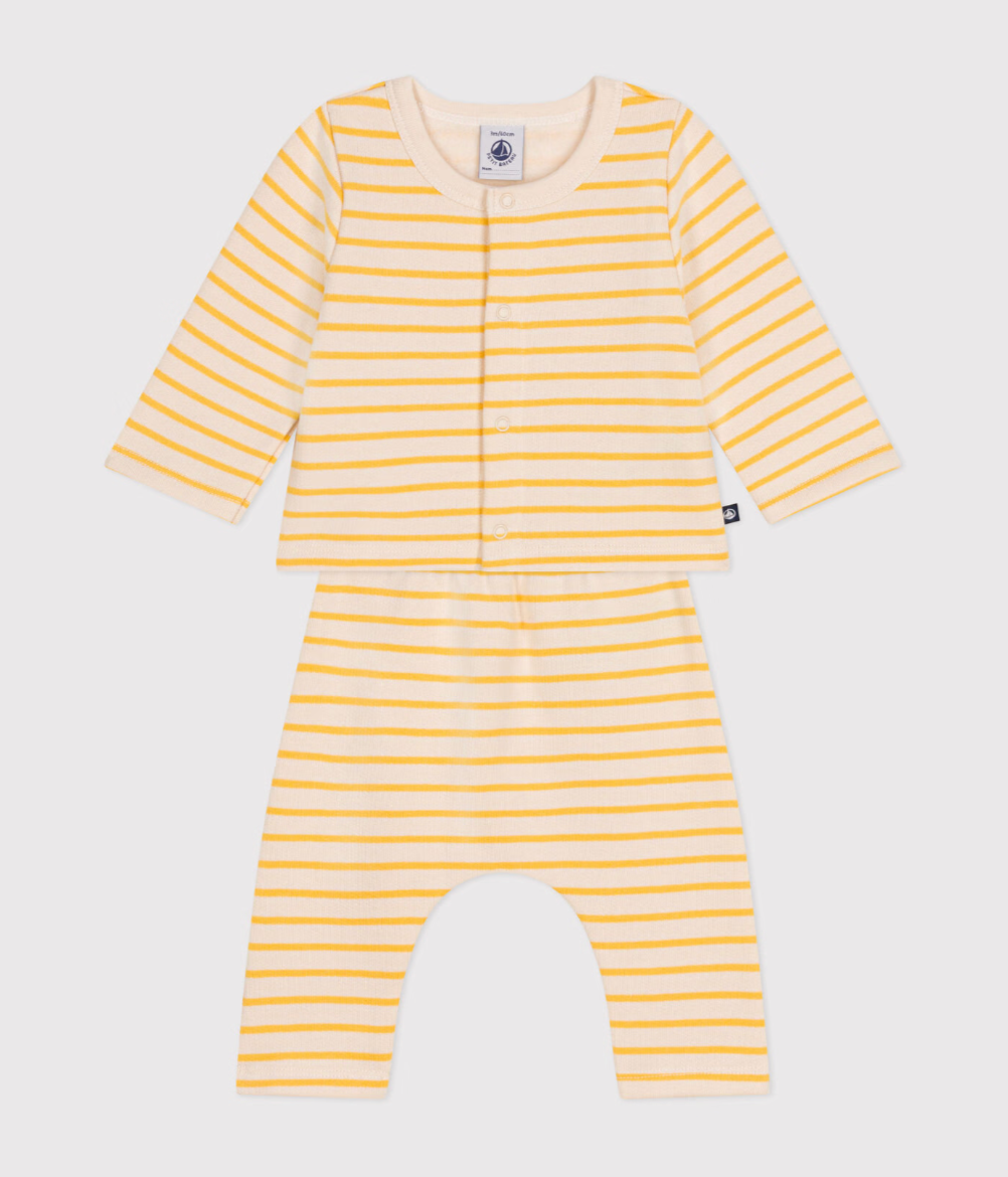 Yellow Striped 2-Piece Set - Petit Bateau FW24