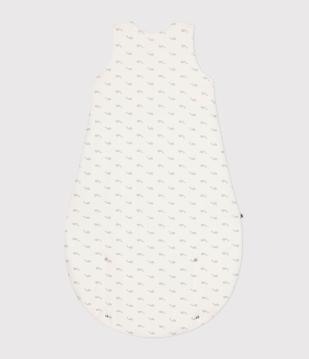 Mint Whales Sleep Bag - Petit Bateau FW24