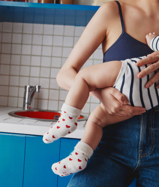 2-Pack Heart Socks - Petit Bateau FW24