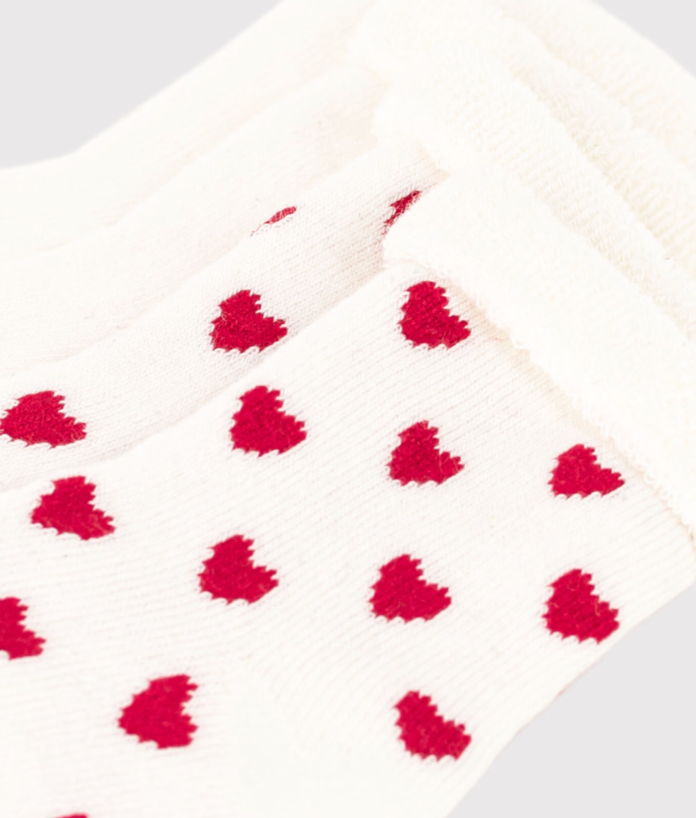 2-Pack Heart Socks - Petit Bateau FW24