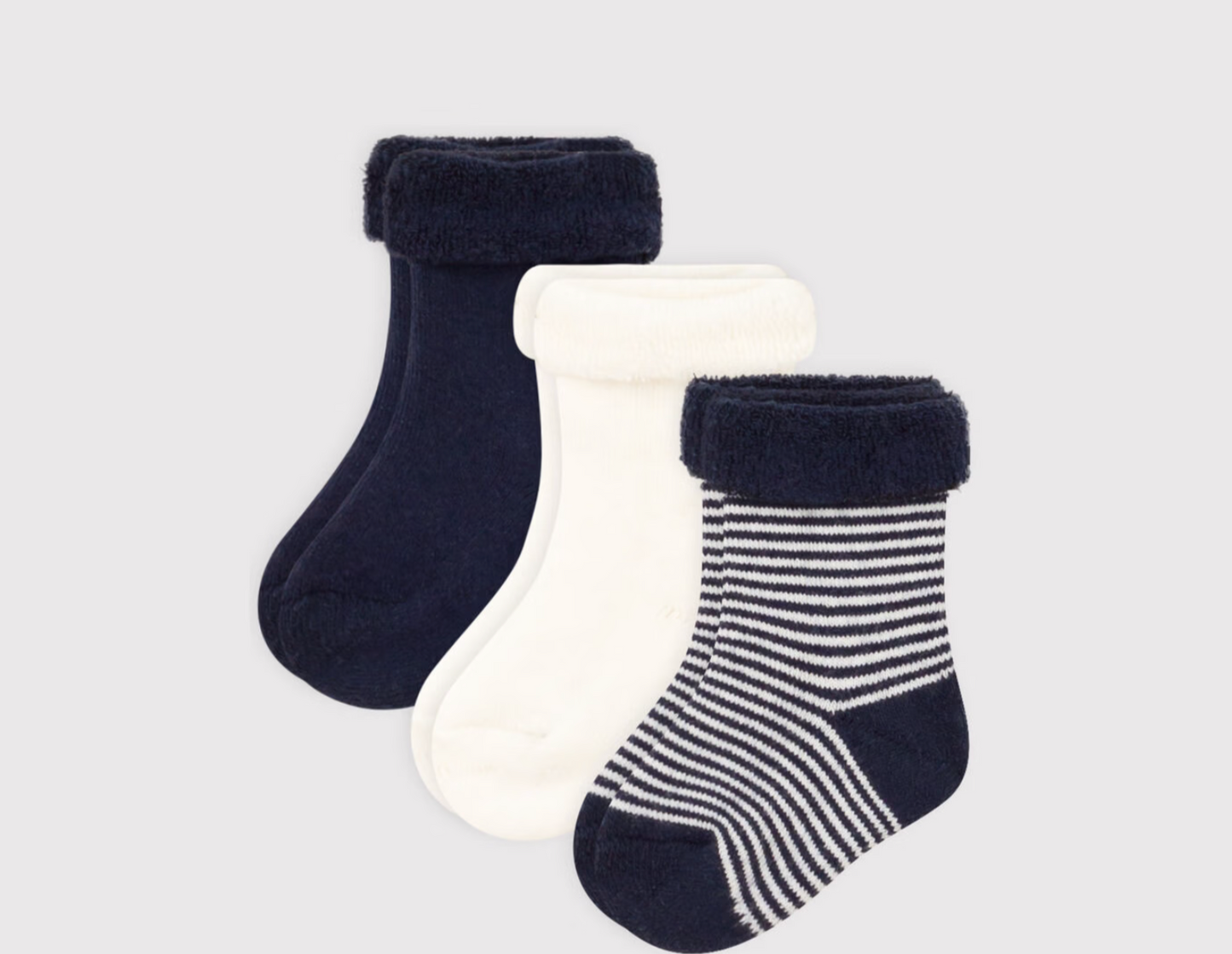 3-Pack Knit Socks - Petit Bateau FW24