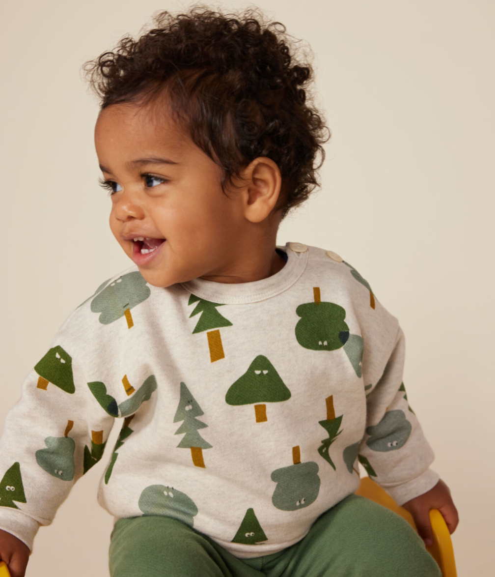 Trees Fleece Sweatshirt - Petit Bateau FW24