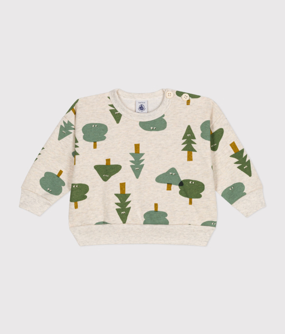 Trees Fleece Sweatshirt - Petit Bateau FW24