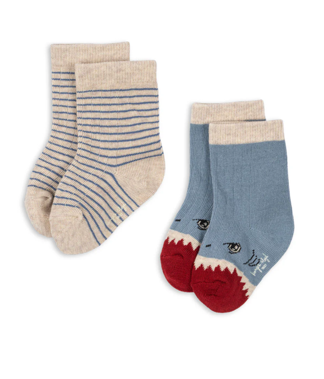 2pk Shark Sock -Konges Slojd