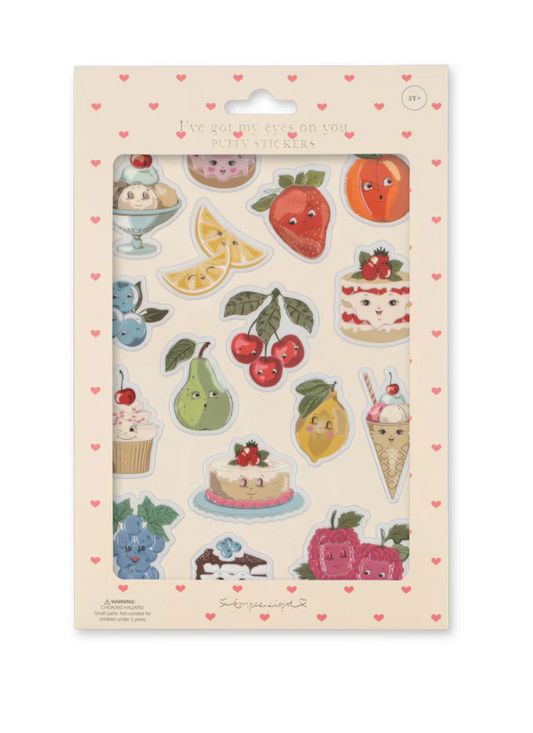 Fruit Puffy Stickers-Konges Slojd