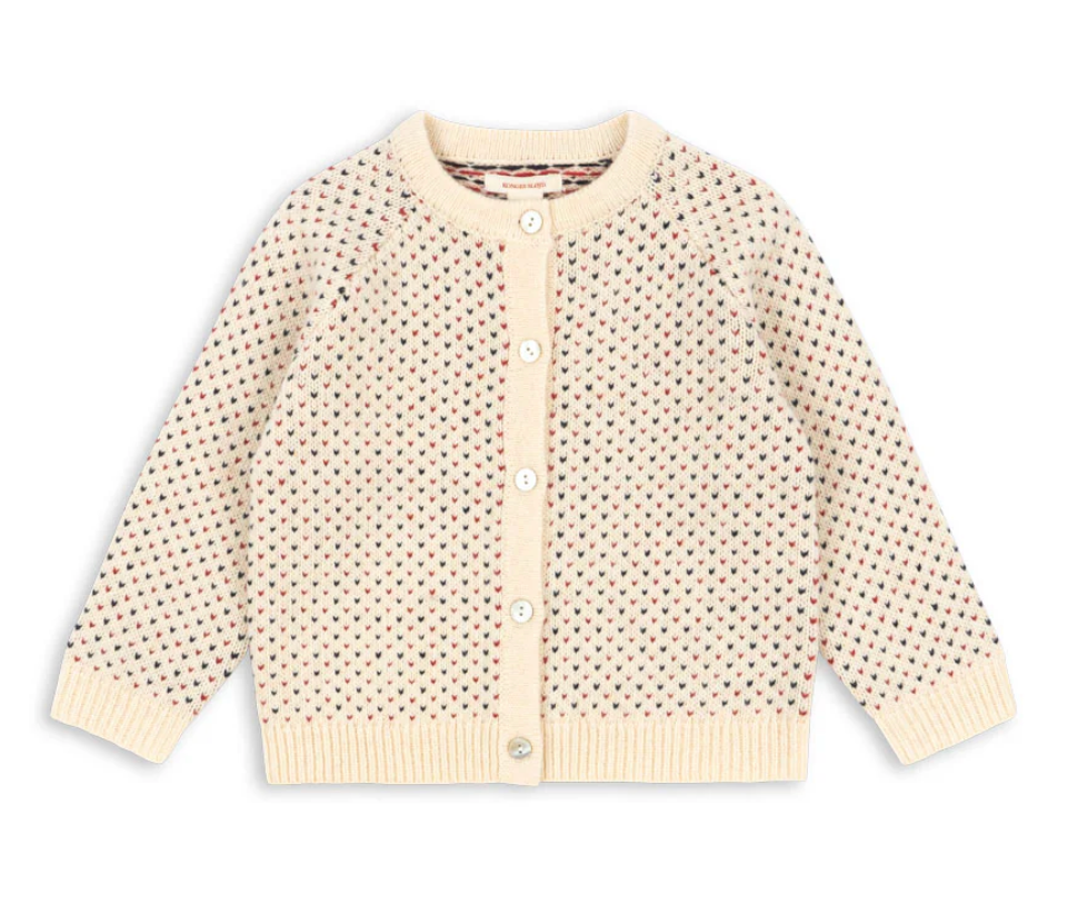Billie Geometric Knit Cardigan-Konges Slojd FW25
