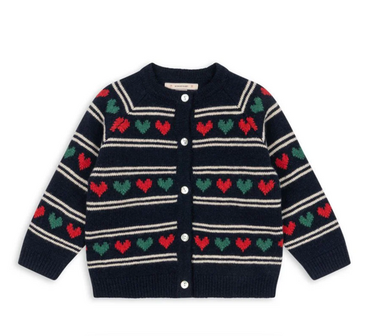 Belou Heart Knit Cardigan-Konges Slojd FW25